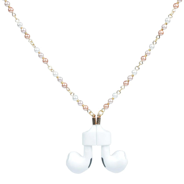 Rose Gold Pearl Magnetic Lanyard for AirPods Pro/3/2/1 – Anti‑Lost Strap